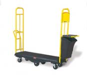 View: 9T52 StockMate Restocking Truck Standard Deck w/ Cardboard Management System, Polyurethane Wheels &amp; Casters